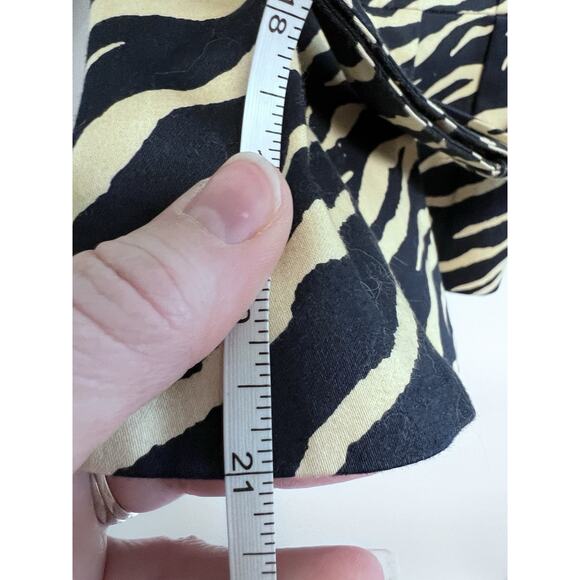 Y2K Womens Blazer Jacket Sz 6 P Animal Tiger Print Belted Whimsigoth Grunge - Picture 9 of 10